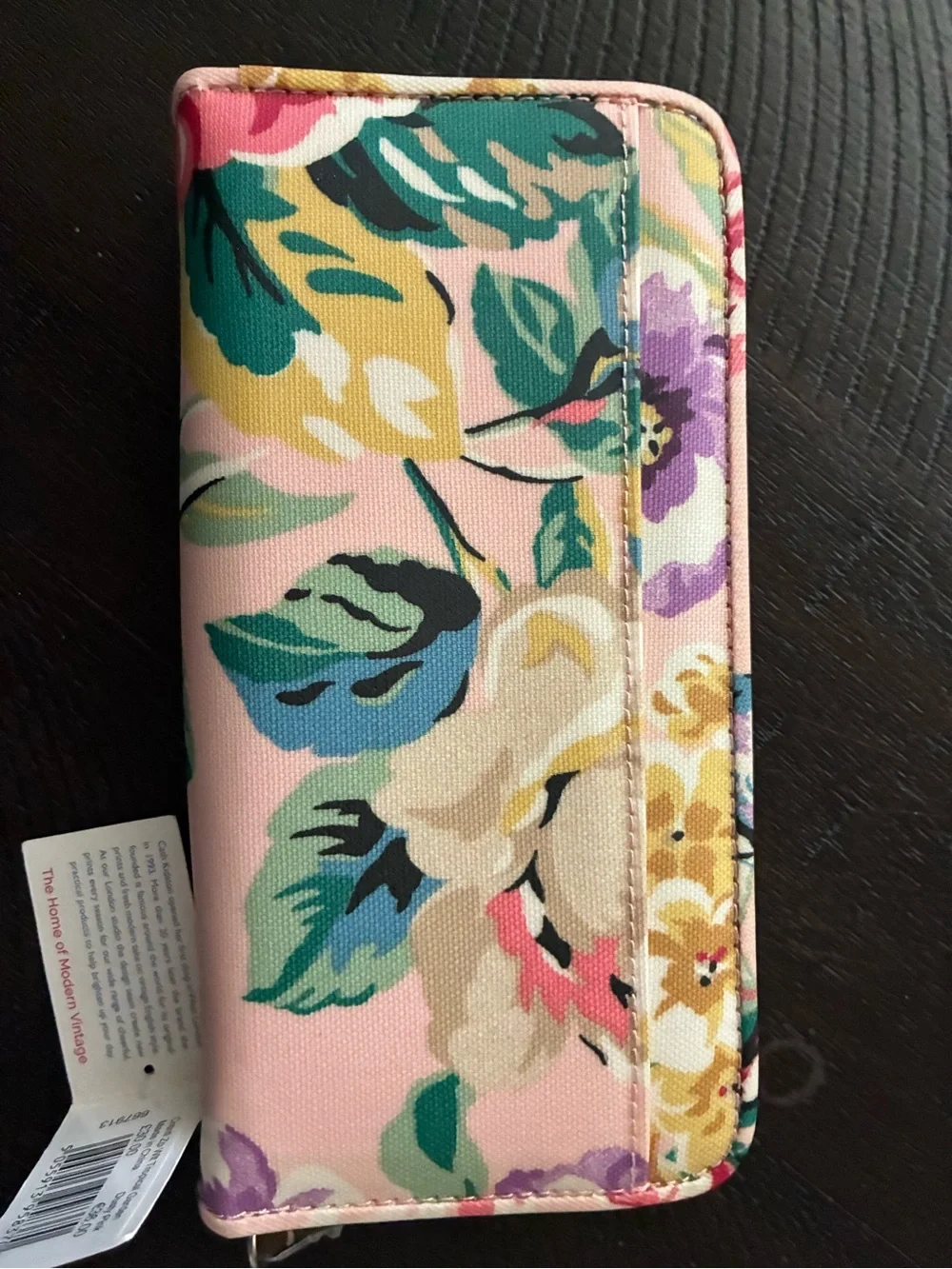 Cath Kidston Floral Parakeet Zip Wallet in Pink, Yellow, Blue & Green